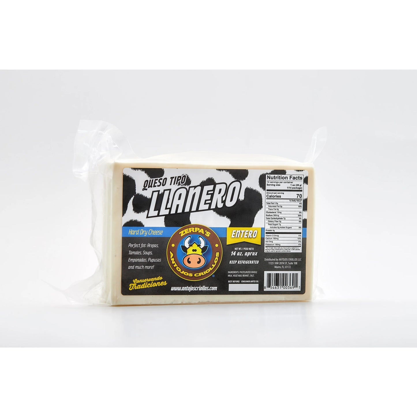 Queso Llanero Rallado 1 lb