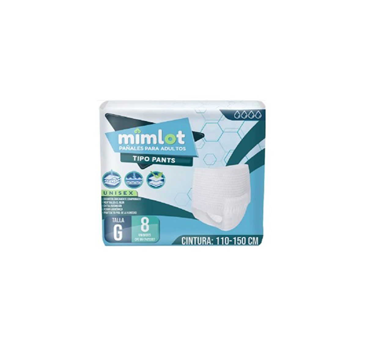 Pañal adulto 8 und
